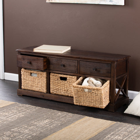 Image of Low-profile entryway or mudroom bench Image 1