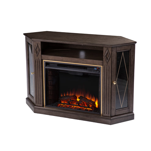 Image of Electric fireplace media console Image 4