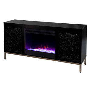 Low-profile media console w/ color changing fireplace Image 3