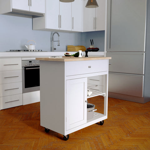 Image of Rolling Kitchen Island w/ Storage