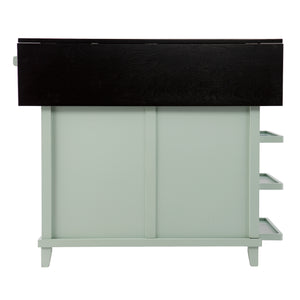 Stationary kitchen island w/ drop-leaf countertop Image 6