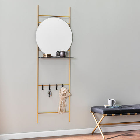 Image of Entryway organizer with mirror Image 1