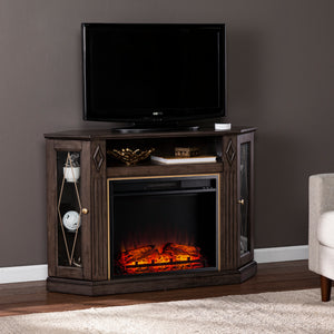 Electric fireplace media console Image 1