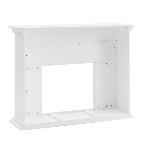 Image of Fireplace mantel w/ authentic marble surround in eye-catching herringbone layout Image 8