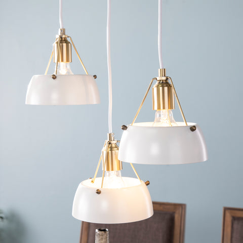 Image of Pendant lamp w/ 3 hanging lights Image 2