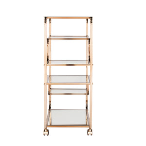 Maylynn Art Deco Mirrored Bar Cart