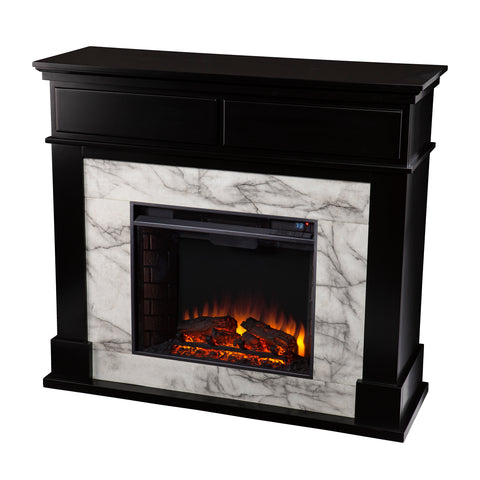 Image of Modern two-tone electric fireplace Image 5