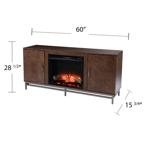 Image of Low-profile fireplace w/ storage Image 8