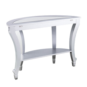 Mirrored console table w/ display storage Image 7