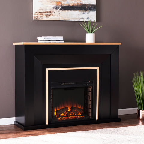 Image of Two-tone electric fireplace Image 1