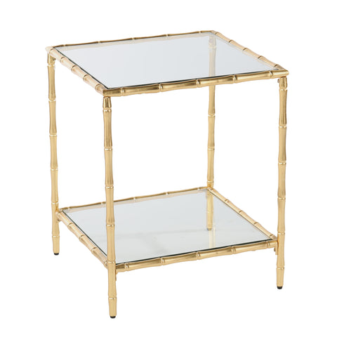 Image of Square side table w/ glass storage Image 4