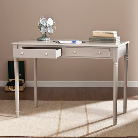 Image of Slim design offers 2 drawers for convenient storage Image 1