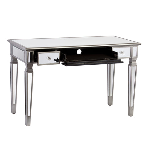 Image of Mirrored workstation or vanity desk w/ ample storage Image 3