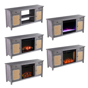 Fireplace media console w/ storage Image 10