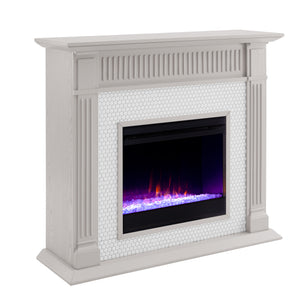 Fireplace mantel w/ ceramic tile surround Image 5