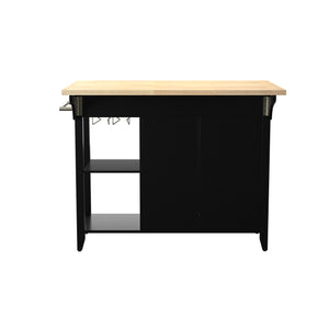 Stationary kitchen island w/ drop-leaf countertop Image 10