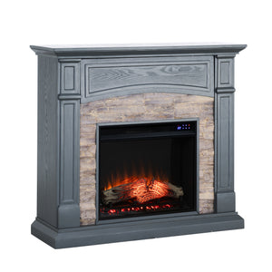 Seneca Electric Media Touch Screen Fireplace - Gray