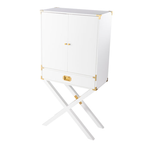 Image of Sleek bar cabinet w/ gold accents Image 6