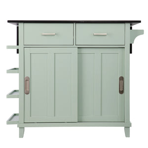 Stationary kitchen island w/ drop-leaf countertop Image 2