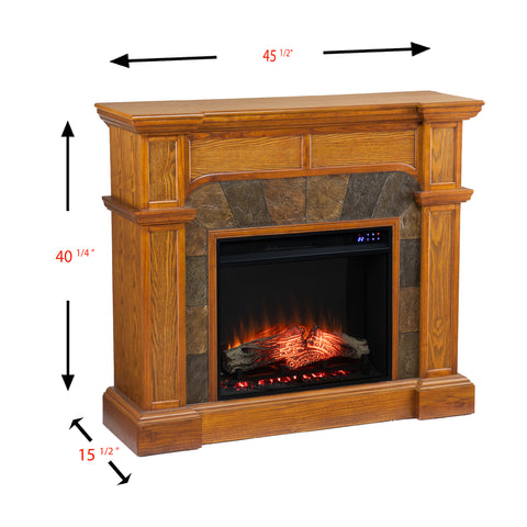 Image of Corner convenient electric fireplace TV stand Image 7