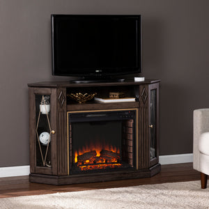 Electric fireplace media console Image 1