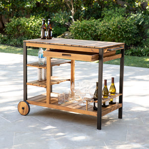 Sleek outdoor bar cart w/ storage Image 1