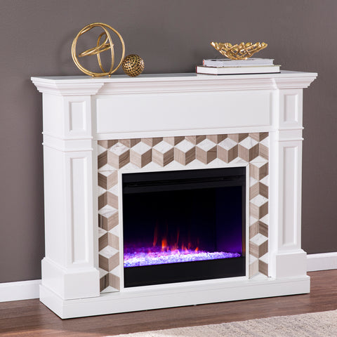 Image of Electric fireplace w/ color changing flames Image 3