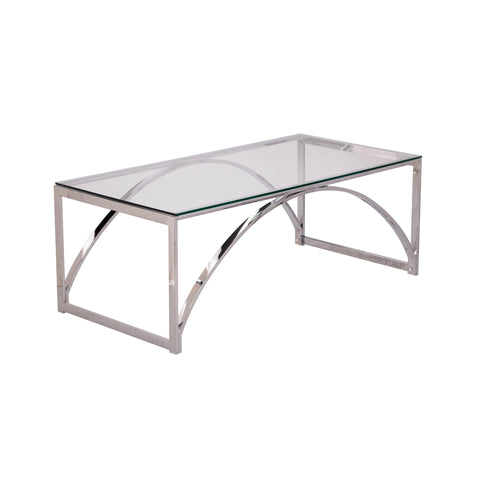 Image of Rectangular coffee table w/ glass top Image 4