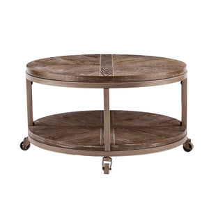 Goes anywhere round coffee table w/ display shelf Image 6