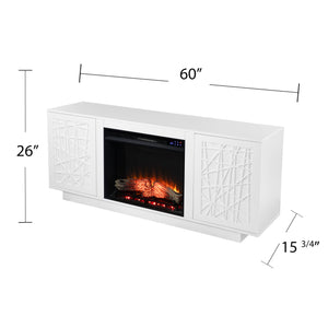 Low-profile media cabinet w/ electric fireplace Image 8