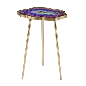 Purple faux agate accent table Image 4