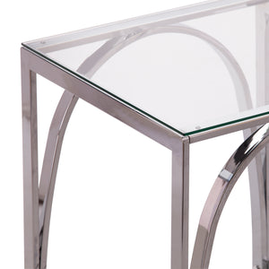 Stevenly Square Glass-Top End Table