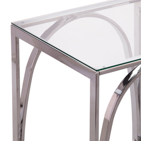 Image of Square side table w/ glass top Image 7