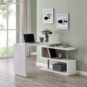 Yates Multifunctional Corner/L Desk w/ Shelves