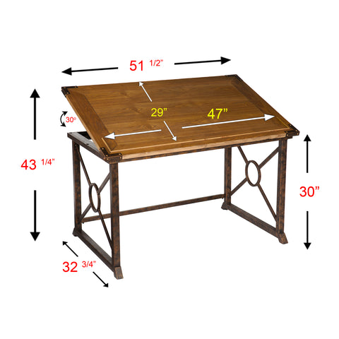 Image of Adjustable tabletop tilts up to 30 degrees for ergonomic comfort at any task Image 8