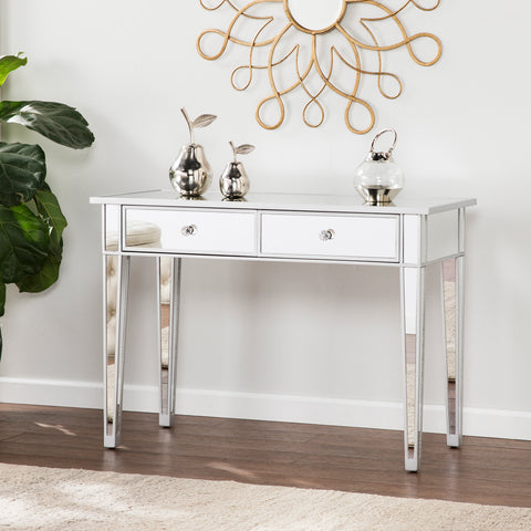 Image of Mirage Mirrored 2-Drawer Console Table