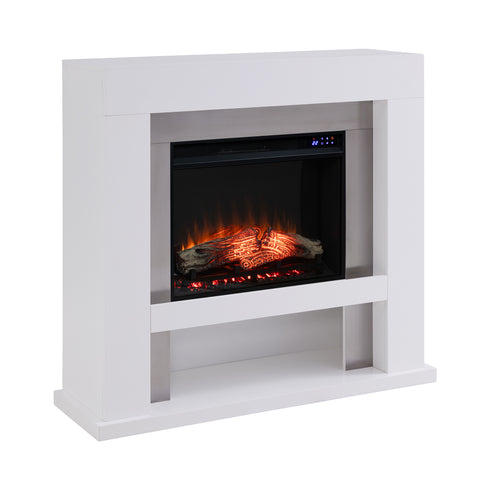 Image of Industrial electric fireplace in contemporary silhouette Image 4