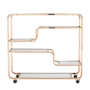 Maylynn Art Deco Mirrored Bar Cart