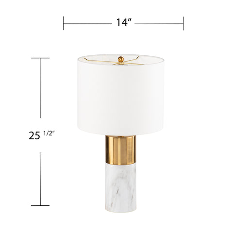 Image of Two-tone table lamp w/ shade Image 6