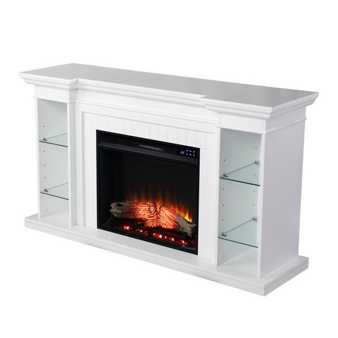 Image of Electric fireplace curio w/ storage Image 4