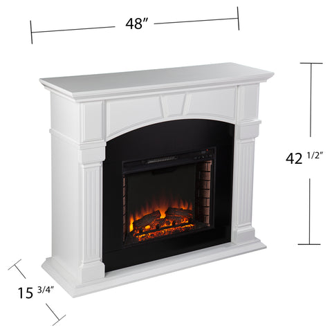 Image of Two-tone hued electric fireplace Image 7