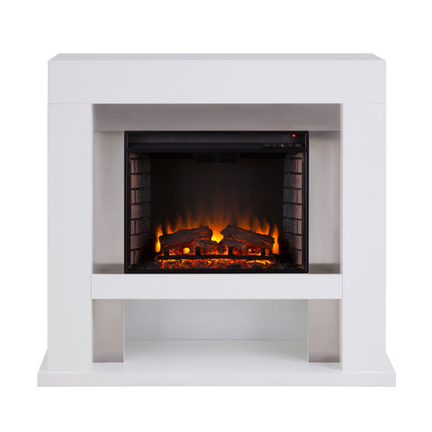 Image of Industrial electric fireplace in contemporary silhouette Image 3