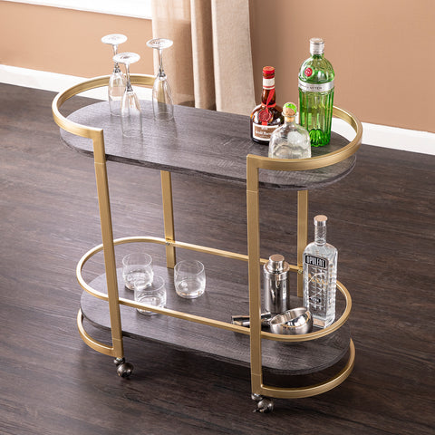 Image of Modern beverage cart w/ wheels Image 8