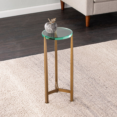 Image of Accent table with glass tabletop Image 6