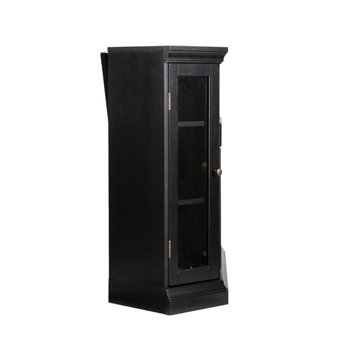 Image of Electric fireplace curio cabinet w/ corner convenient functionality Image 6