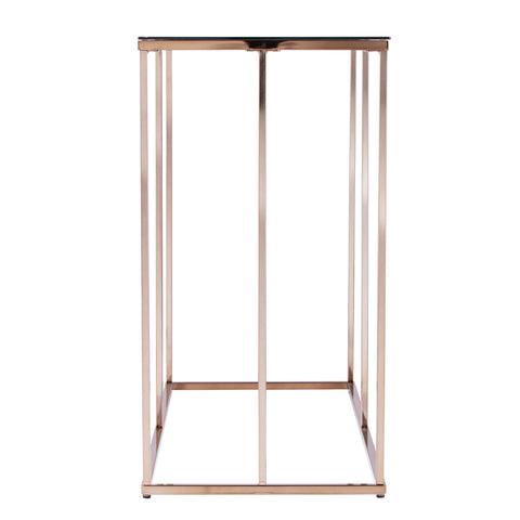 Image of Nicholance Contemporary Glass-Top Console Table