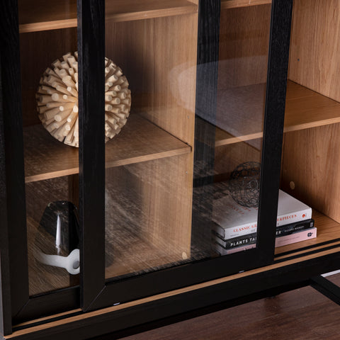 Image of Anywhere storage cabinet w/ sliding glass doors Image 2