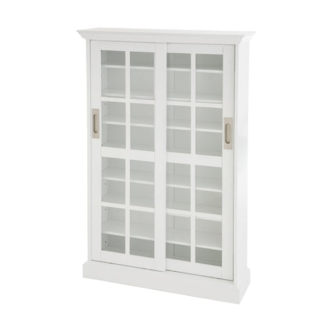 Image of Media Cabinet w/ Sliding Doors - White