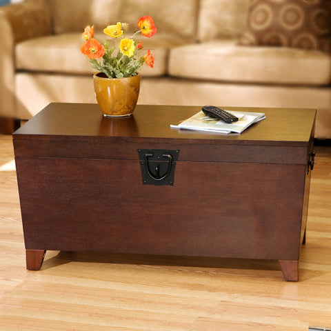 Image of Pyramid Trunk Cocktail Table - Espresso