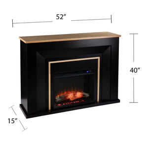 Two-tone electric fireplace Image 8